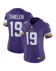 Women's Minnesota Vikings #19 Adam Thielen Purple Vapor Untouchable Limited Stitched NFL Jersey(Run Small)