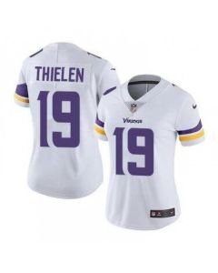 Women's Minnesota Vikings #19 Adam Thielen White Vapor Untouchable Limited Stitched NFL Jersey(Run Small)