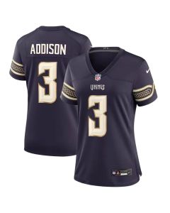 Women's Minnesota Vikings #3 Jordan Addison Purple 2026 Rivalries Collection Game Jersey (Purple)