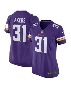 Women's Minnesota Vikings #31 Cam Akers Purple Stitched Jersey(Run Small)