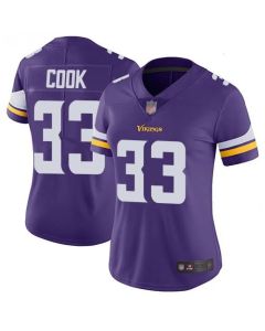 Women's Minnesota Vikings #33 Dalvin Cook Purple Vapor Untouchable Limited Stitched NFL Jersey(Run Small)