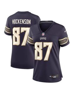 Women's Minnesota Vikings #87 T.J. Hockenson Purple 2026 Rivalries Collection Game Jersey