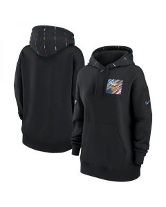 Women's Minnesota Vikings Black 2023 Crucial Catch Club Pullover Hoodie(Run Small)