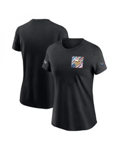Women's Minnesota Vikings Black 2023 Crucial Catch Sideline Tri-Blend T-Shirt(Run Small)