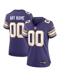 Women's Minnesota Vikings Purple Classic Game Custom Jersey