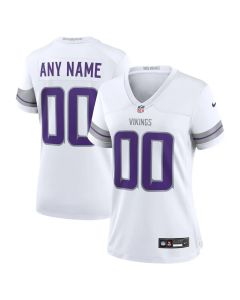 Women's Minnesota Vikings White Alternate Game Custom Jersey