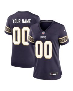 Women's Minnesota Vikings Purple 2026 Rivalries Collection Game Custom Jersey (Purple)