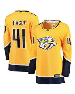 Women's Nashville Predators #41 Nicolas Hague Gold Home Jersey