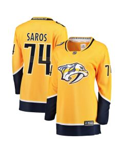 Women's Nashville Predators #74 Juuse Saros Gold Player Jersey