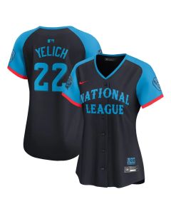 Women's National League Christian Yelich Navy 2024 MLB All-Star Game Limited Player Jersey