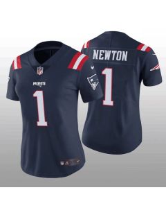 Women's New England Patriots #1 Cam Newton Navy Stitched Jersey(Run Small)