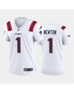 Women's New England Patriots #1 Cam Newton White Vapor Limited Stitched Jersey(Run Small)