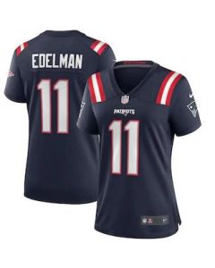 Women's New England Patriots #11 Julian Edelman Navy Stitched Jersey