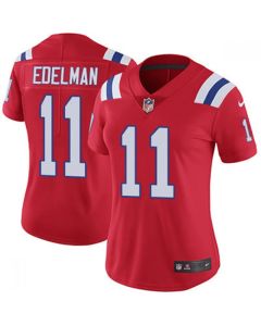 Women's New England Patriots #11 Julian Edelman Red Vapor Untouchable Stitched Jersey(Run Small)