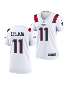 Women's New England Patriots #11 Julian Edelman White Stitched Jersey(Run Small)