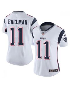 Women's New England Patriots #11 Julian Edelman White Vapor Untouchable Stitched Jersey(Run Small)