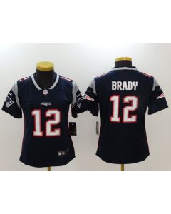 Women's New England Patriots #12 Tom Brady Navy Limited Stitched NFL Jersey