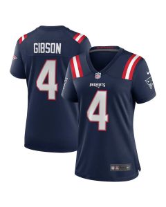 Women's New England Patriots #4 Antonio Gibson Navy Game Jersey (Navy)