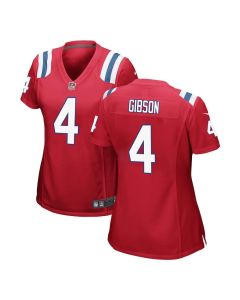 Women's New England Patriots #4 Antonio Gibson Red Game Jersey (Red)