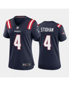 Women's New England Patriots #4 Jarrett Stidham Navy Stitched Jersey(Run Small)