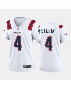 Women's New England Patriots #4 Jarrett Stidham White Stitched Jersey(Run Small)