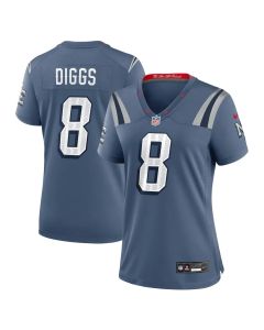 Women's New England Patriots #8 Stefon Diggs Blue Rivalries Collection Game Jersey