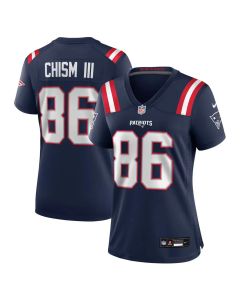 Women's New England Patriots #86 Efton Chism III Nike Navy Team Game Jersey