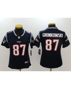 Women's New England Patriots #87 Rob Gronkowski Navy Limited Stitched NFL Jersey