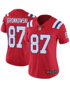 Women's New England Patriots #87 Rob Gronkowski Red Inverted Legend Stitched NFL Jersey(Run Small)