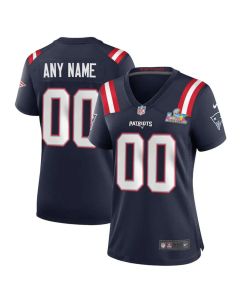 Women's New England Patriots Custom Navy Super Bowl LX Stitched Jersey (Navy)