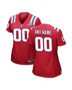Women's New England Patriots Custom Red Super Bowl LX Game Jersey