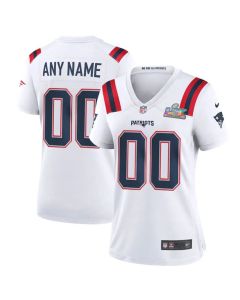 Women's New England Patriots Custom White Super Bowl LX Stitched Jersey (White)