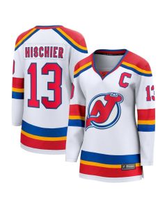 Women's New Jersey Devils #13 Nico Hischier White Captain Patch Special Edition 2.0 Player Jersey
