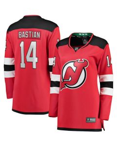 Women's New Jersey Devils #14 Nathan Bastian Red Home Team Player Jersey