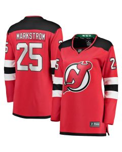 Women's New Jersey Devils #25 Jacob Markstrom Red Home Jersey