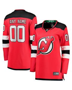 Women's New Jersey Devils Red Home Custom Jersey