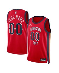 Women's New Orleans Pelicans Red Swingman Statement Edition Custom Jersey