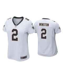 Women's New Orleans Saints #2 Jameis Winston White Vapor Untouchable Limited Stitched Jersey(Run Small)