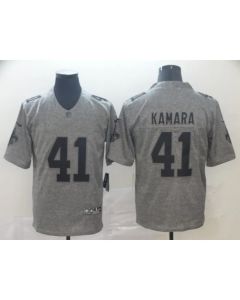 Women's New Orleans Saints #41 Alvin Kamara Grey Stitched NFL Jersey(Run Small)