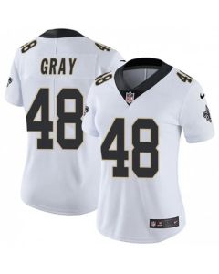 Women's New Orleans Saints #48 J.T. Gray White Vapor Untouchable Limited Stitched NFL Jersey(Run Small)