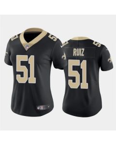 Women's New Orleans Saints #51 Cesar Ruiz Black Vapor Untouchable Limited Stitched Jersey(Run Small)