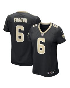 Women's New Orleans Saints #6 Tyler Shough Black Game Jersey (Black)