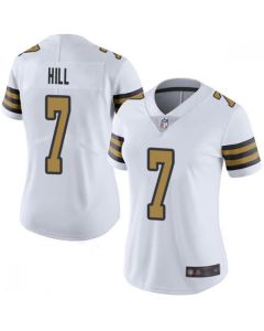 Women's New Orleans Saints #7 Taysom Hill White Color Rush Limited Stitched NFL Jersey(Run Small)