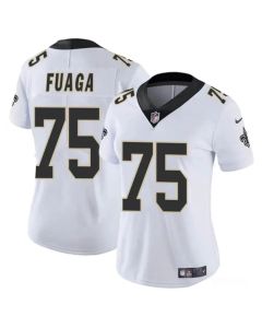Women's New Orleans Saints #75 Taliese Fuaga White 2024 Draft Vapor Stitched Game Jersey(Run Small)