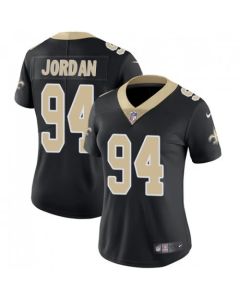 Women's New Orleans Saints #94 Cameron Jordan Black Vapor Untouchable Limited Stitched NFL Jersey(Run Small)