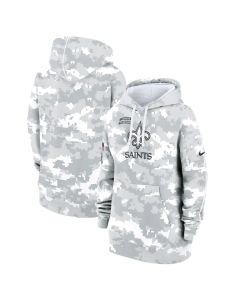 Women's New Orleans Saints Arctic Camo 2024 Salute To Service Club Fleece Pullover Hoodie (Camo)