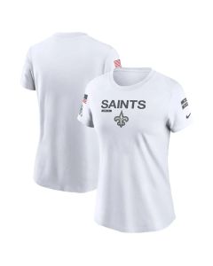 Women's New Orleans Saints White 2024 Salute To Service Legend Performance T-Shirt (White)
