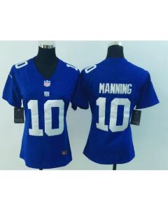 Women's New York Giants #10 Eli Manning Blue Vapor Untouchable Limited Stitched NFL Jersey