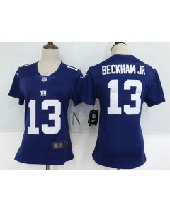 Women's New York Giants #13 Odell Beckham Jr Royal Blue Team Color Stitched NFL Vapor Untouchable Limited Jersey
