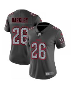 Women's New York Giants #26 Saquon Barkley 2019 Gray Fashion Static Limited Stitched NFL Jersey(Run Small)